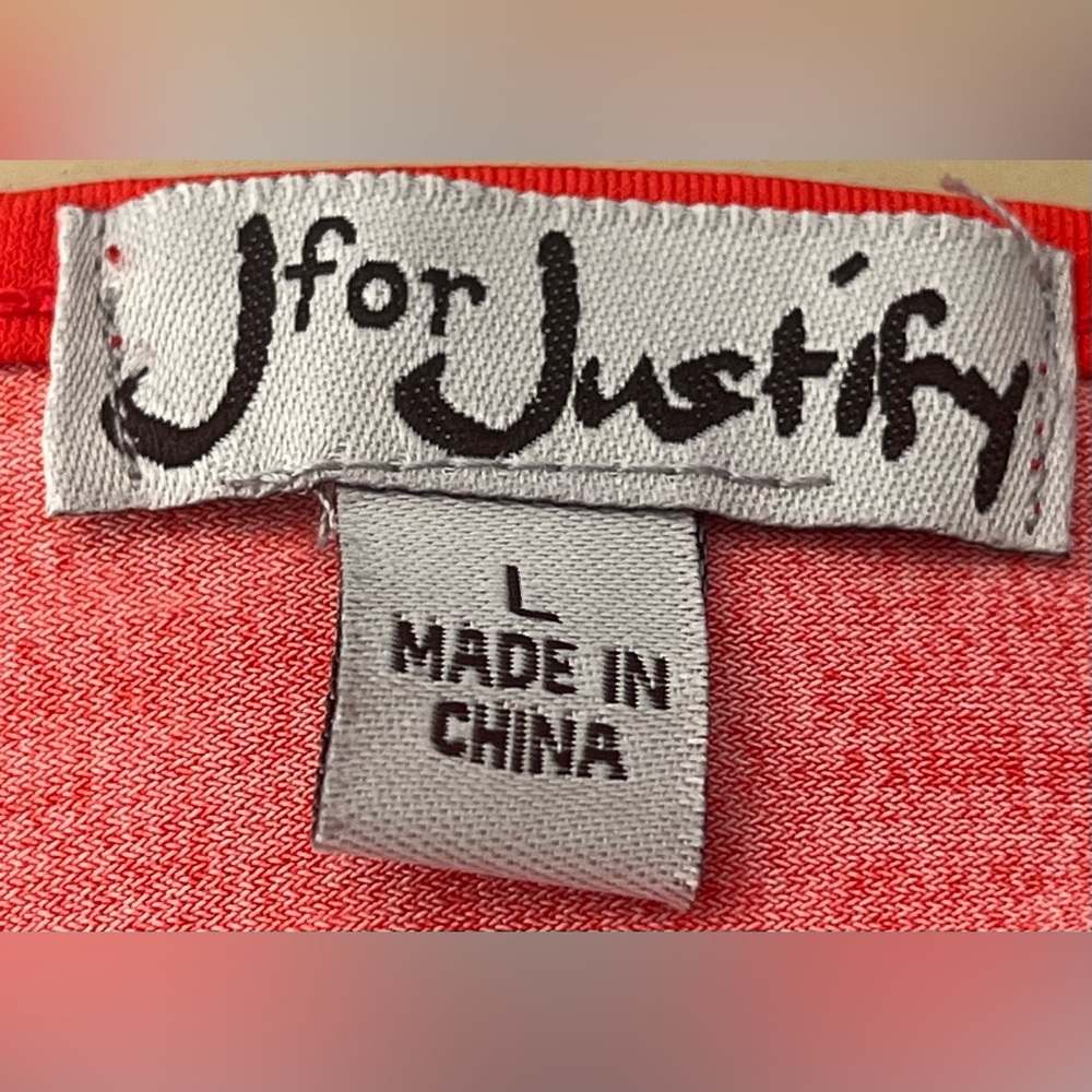 NWT J for Justify Size L Red Ruched Dress. - Picture 7 of 8